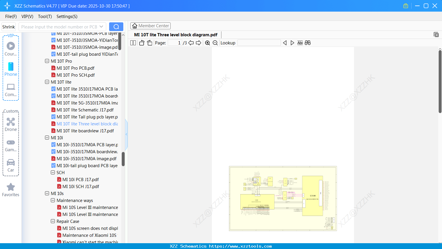 Xiaomi MI 10T Lite Three Level Block Diagram